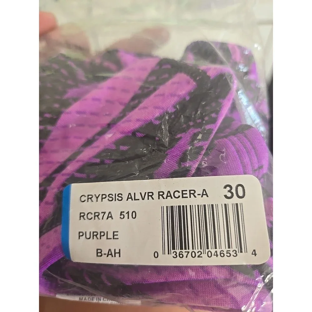 New TYR Men's Durafast Elite Crypsis Purple Allover Racer Brief SZ 30 New